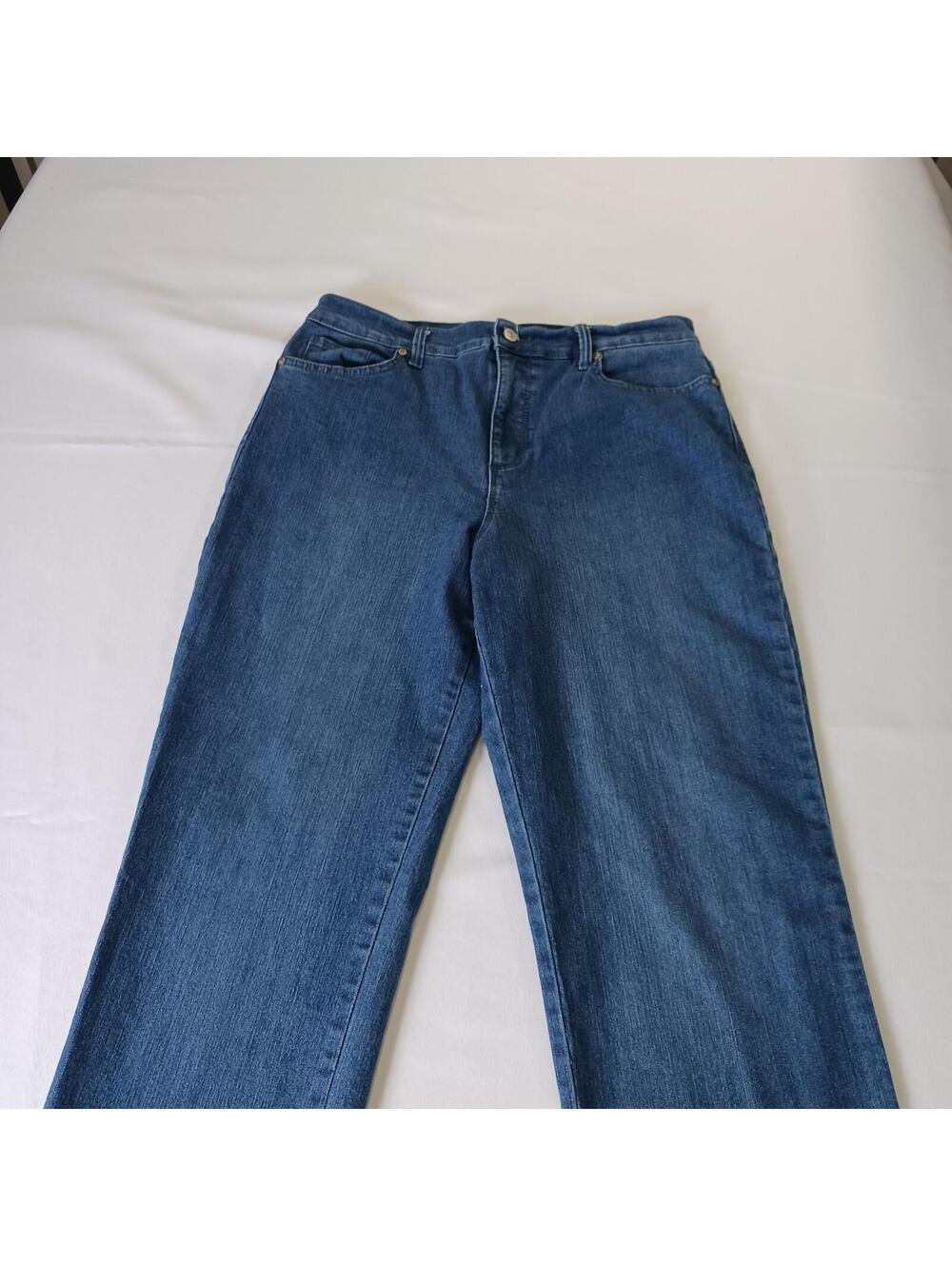 Gloria Vanderbilt Amanda Women's Blue Cotton Blend Denim Jeans Size 12 (30×30.5) - Picture 12 of 16